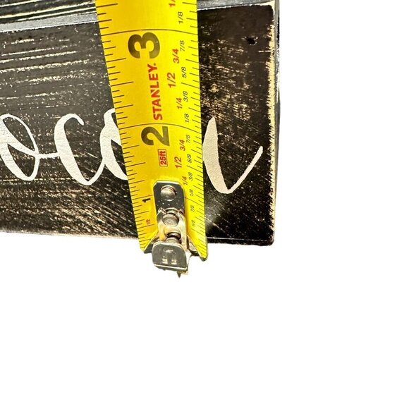 Hot Cocoa Chocolate Bar Box Storage Christmas Table Tray Decor Wood Holiday 10in - Picture 12 of 14